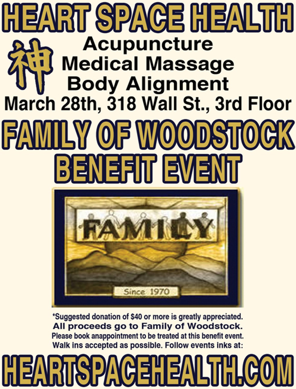 All proceeds to Family of Woodstock, come get treated on March 28th.