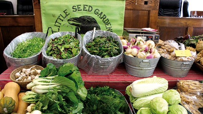 Little Seed Gardens' display at Rhinebeck Farmers' Market.
