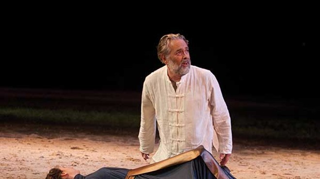 Stephen Paul Johnson as King Lear in the Hudson Valley Shakespeare Festival's production of "King Lear" at Boscobel in Garrison.