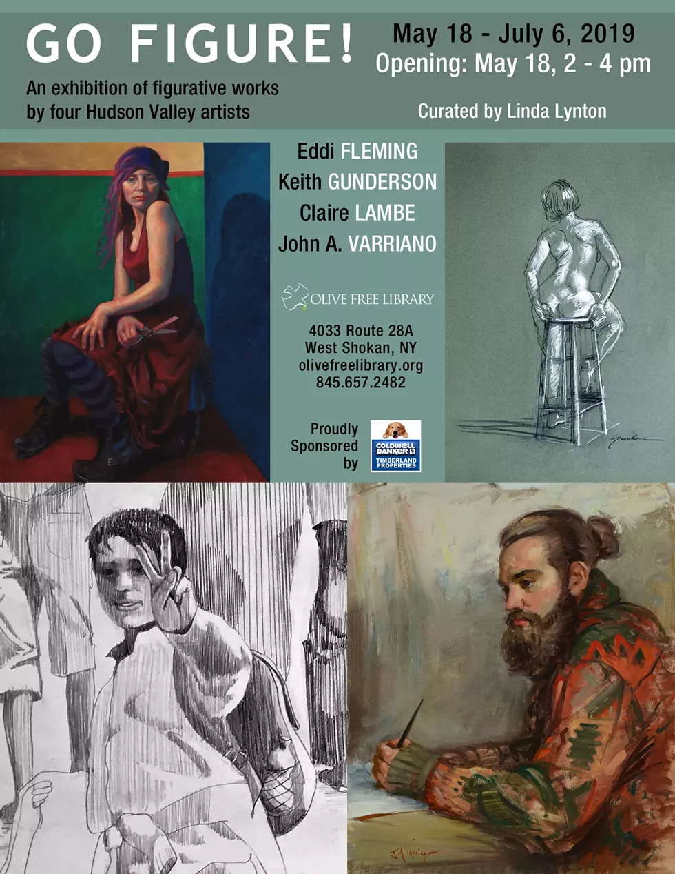 Four established Hudson Valley artists showing at Olive Free Library, May 18 - July 6, 2019