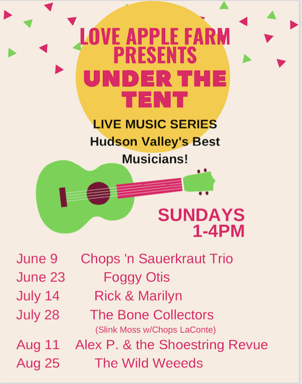 Love Apple Farm Presents Under The Tent Music Series