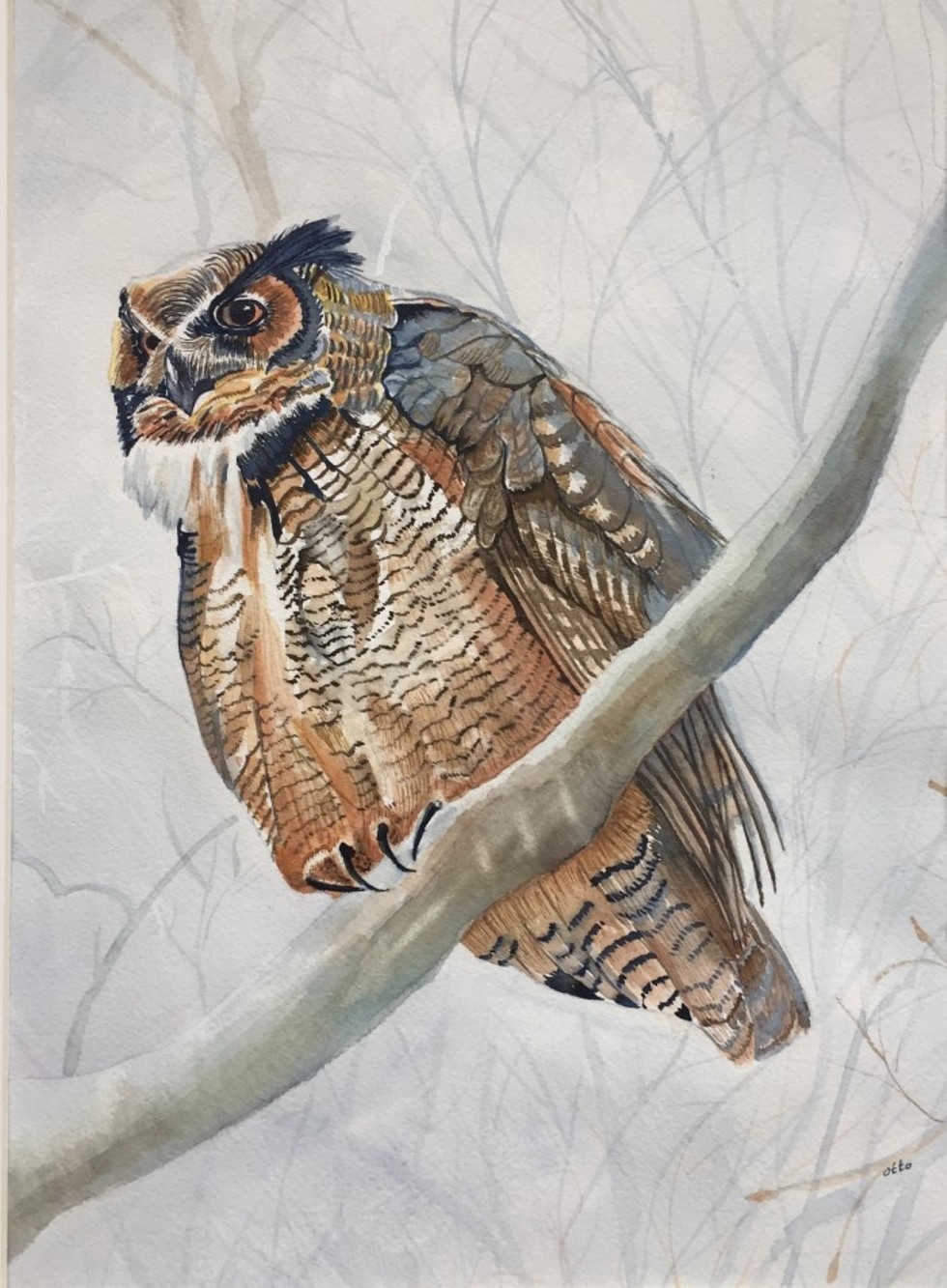 Otto Miranda's watercolor paintings will be shown in July and August at the Hudson Area Library