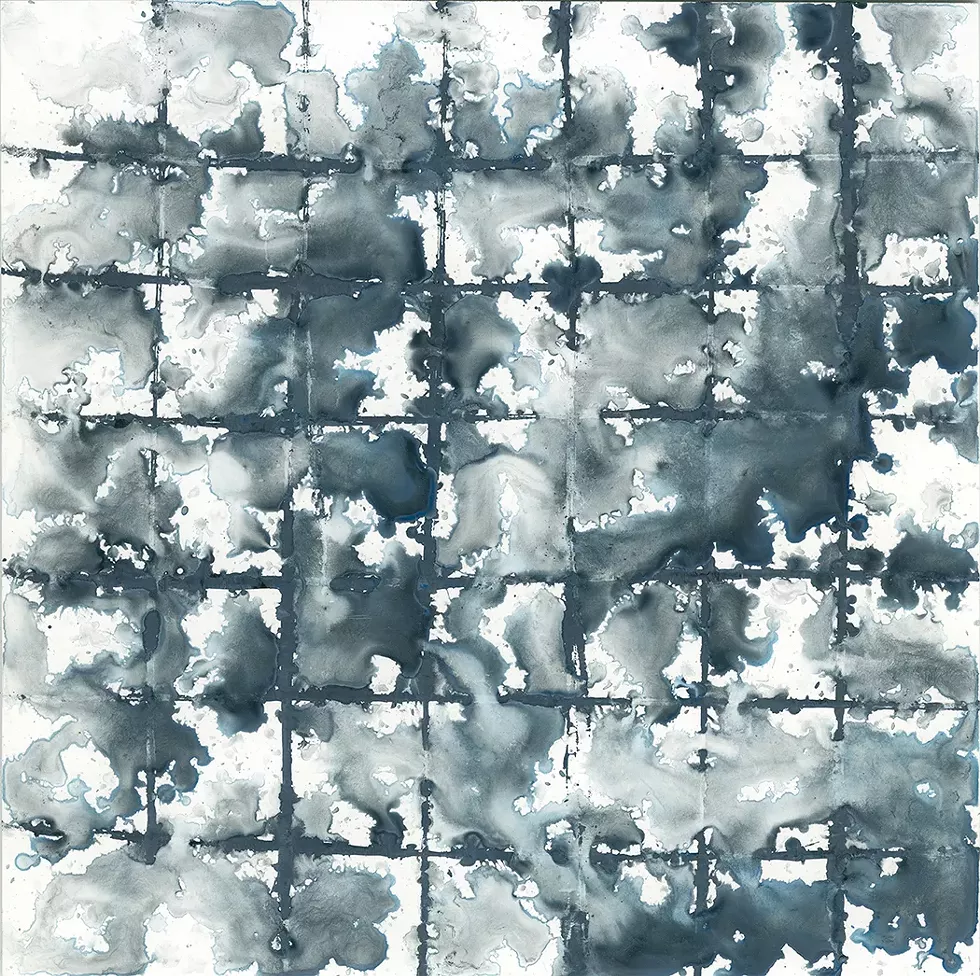 Rain Drawing: Gouache on Yupo paper by Susan Walsh