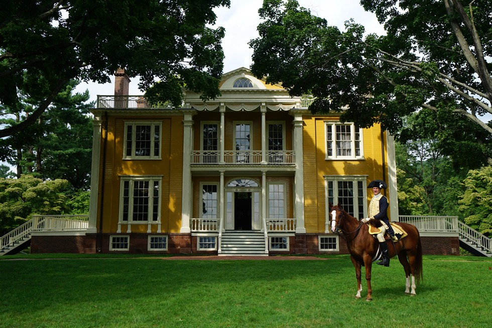 General George Washington with his trusty steed at Boscobel