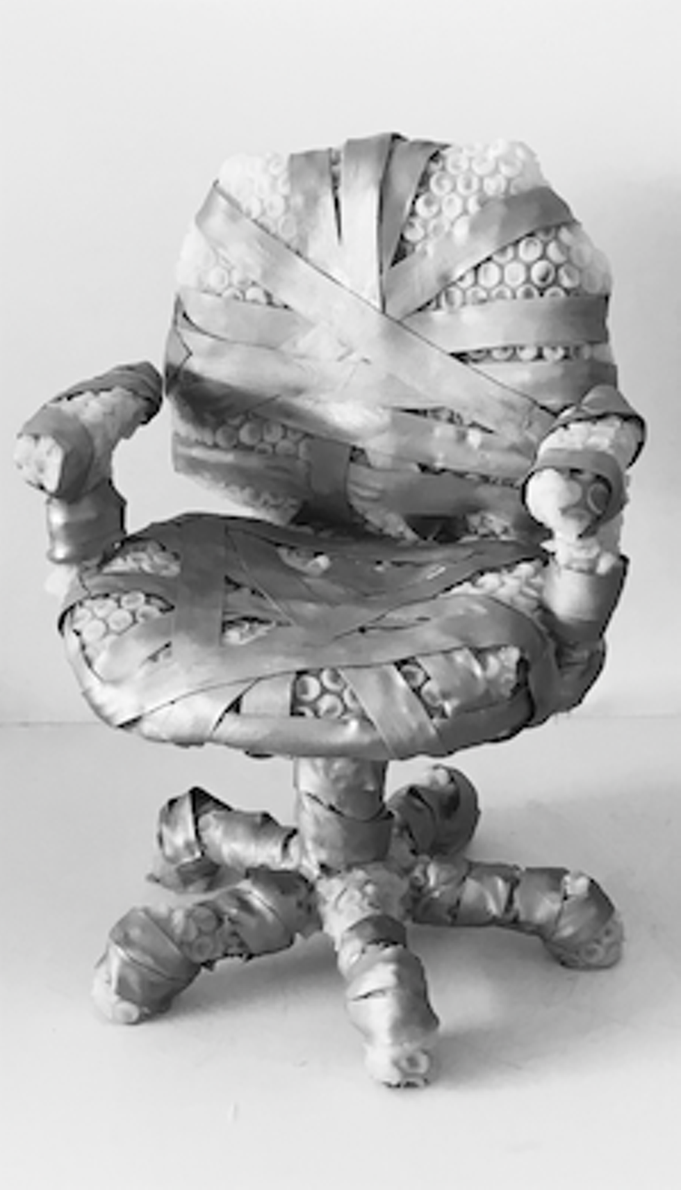 Jeanne Silverthorne, Wrapped Task Chair, 2016, 37 x 26 x 26"