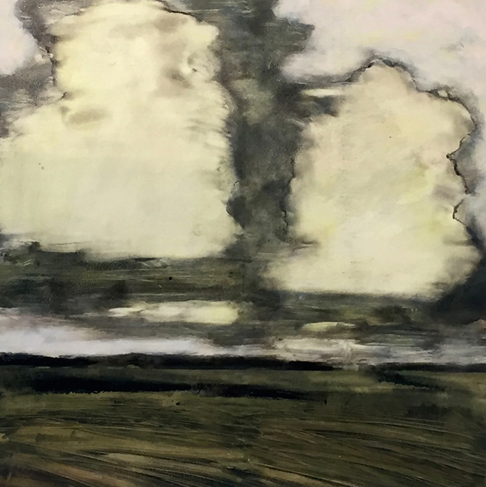 Big Cloud by David Konigsberg, monotype and oil on paper, 23 x 24 inches