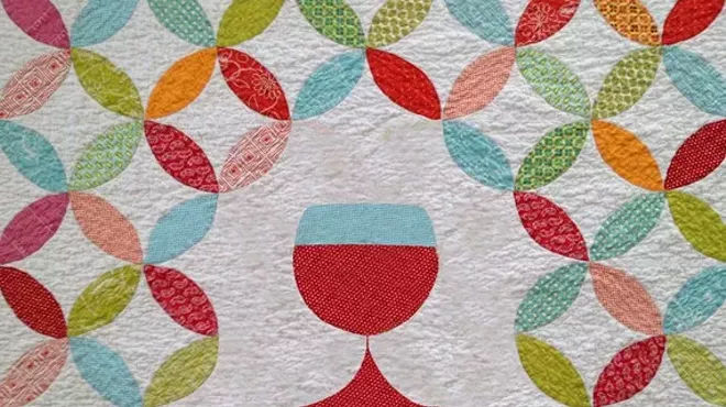 Image: Stitch and Sip: Embroidery on Pre-printed Fabrics