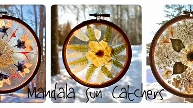 Image: Craft: Suncatcher Mandalas with Dried Flowers