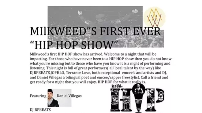 Image: Milkweed's First ever HIP HOP SHOW