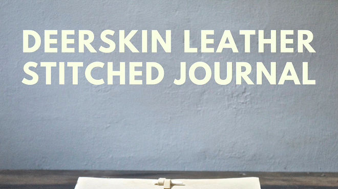 Image: Deerskin Leather Stitched Journal