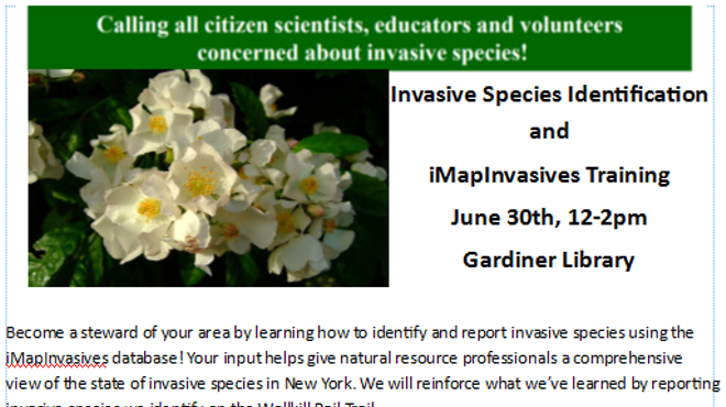 Image: Invasive Species Identification and iMapInvasives Training