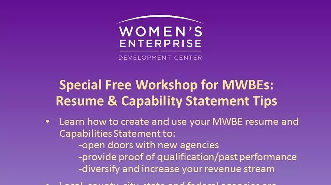 Image: WEDC'S MWBE: Resume & Capability Statement Tips
