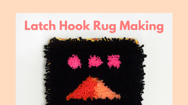 Image: Latch Hook Rug Making