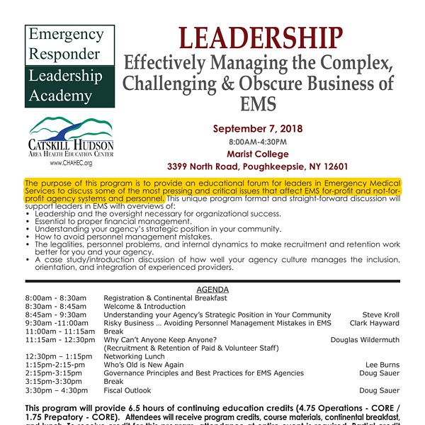 Leadership: Effectively Managing the Complex, Challenging & Obscure Business of EMS
