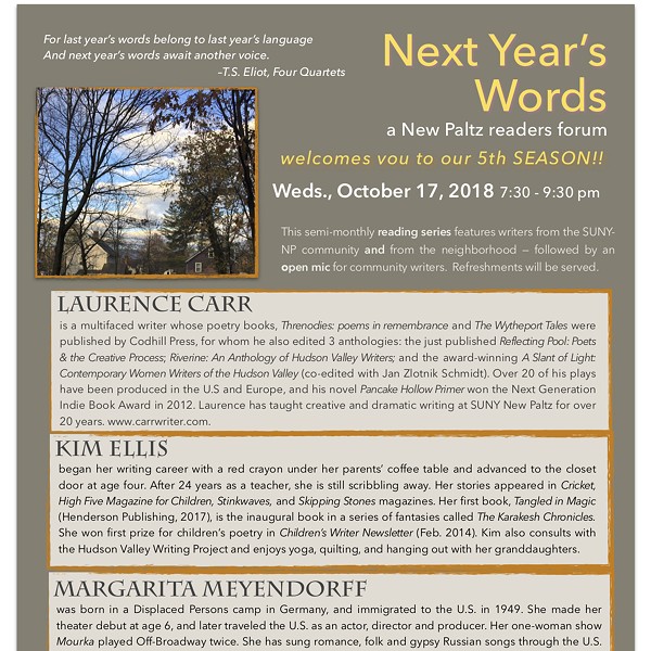 Next Year's Word: A New Paltz Reading Forum