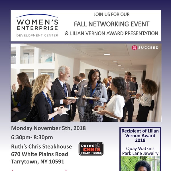 Fall Networking Event & Lilian Vernon Award Presentation