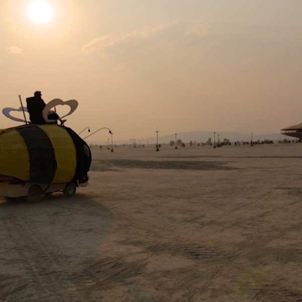 Still from film - Beezus at Burning Man