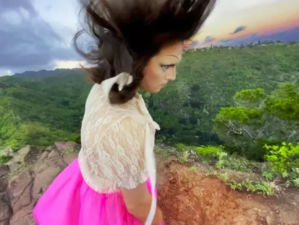 Production still from Hair is a piece of head, 2021, Sung Hwan Kim (in collaboration with David Michael DiGregorio aka dogr). Courtesy of the artist.