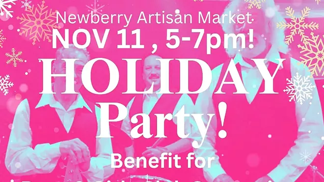 Image: 2nd Annual Benefit Party, Nov 11 5-7pm, Newberry Artisan Market