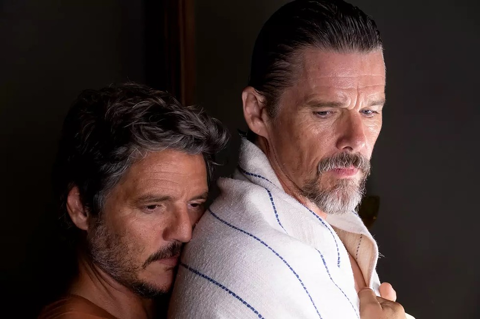 Pedro Pascal and Ethan Hawke in Strange Way of Life (2023, Sony Picture Classics)