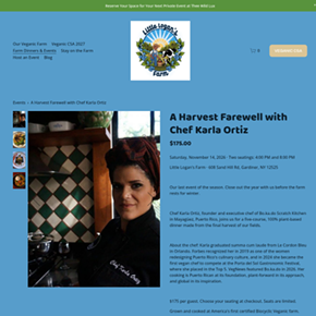 Image: A Harvest Farewell with Chef Karla Ortiz: Five-Course Plant-Based Dinner