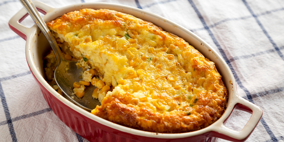 Smoky Poblano Corn Pudding Casserole