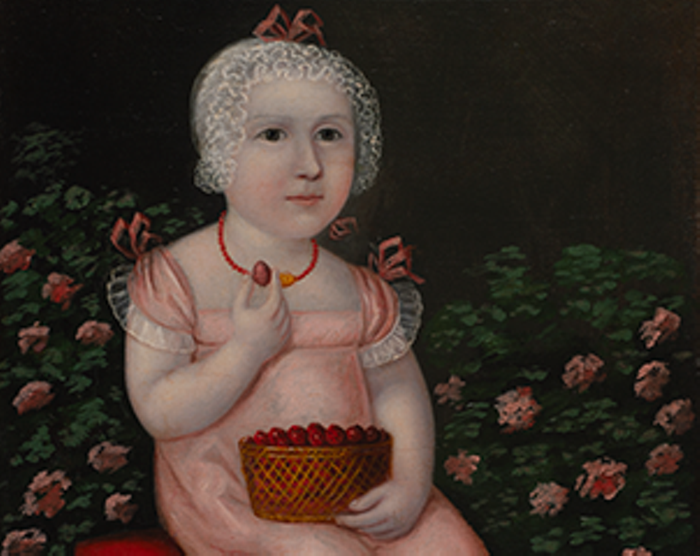 Joshua Johnson (ca. 1763-ca. 1824) Seated Girl with Strawberries, ca. 1803-1805