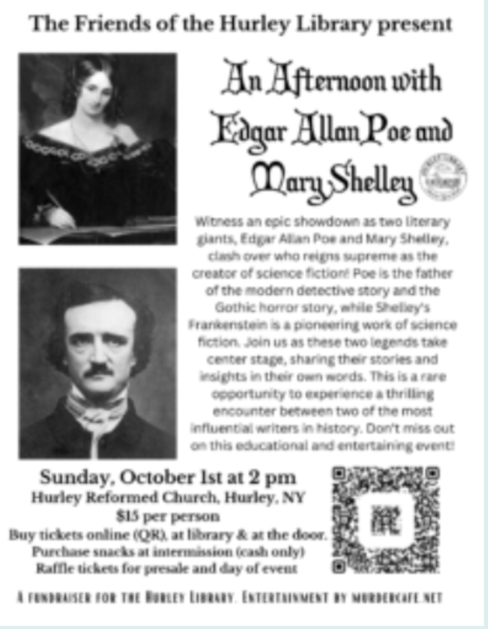 An Afternoon with Edgar Allan Poe and Mary Shelley