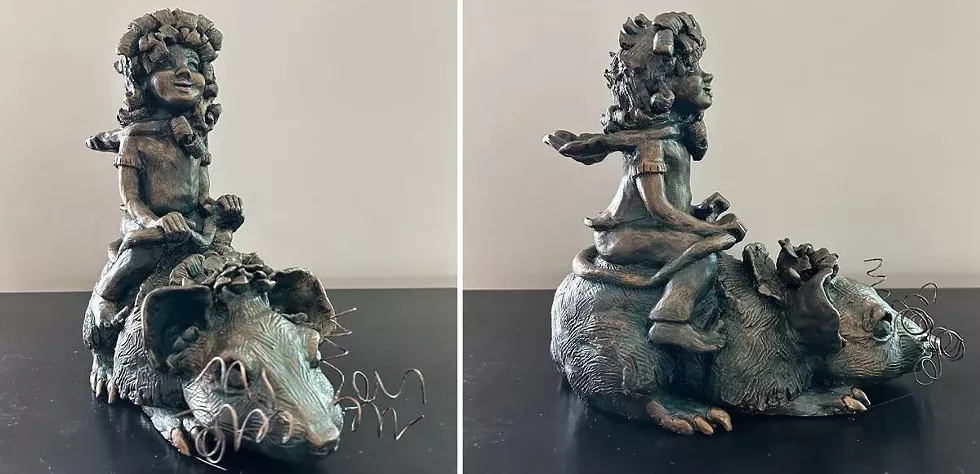 Sculpture by Jacqueline Oster.