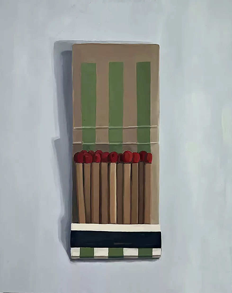 'Strike' (2024) oil on panel by Jen Maloney