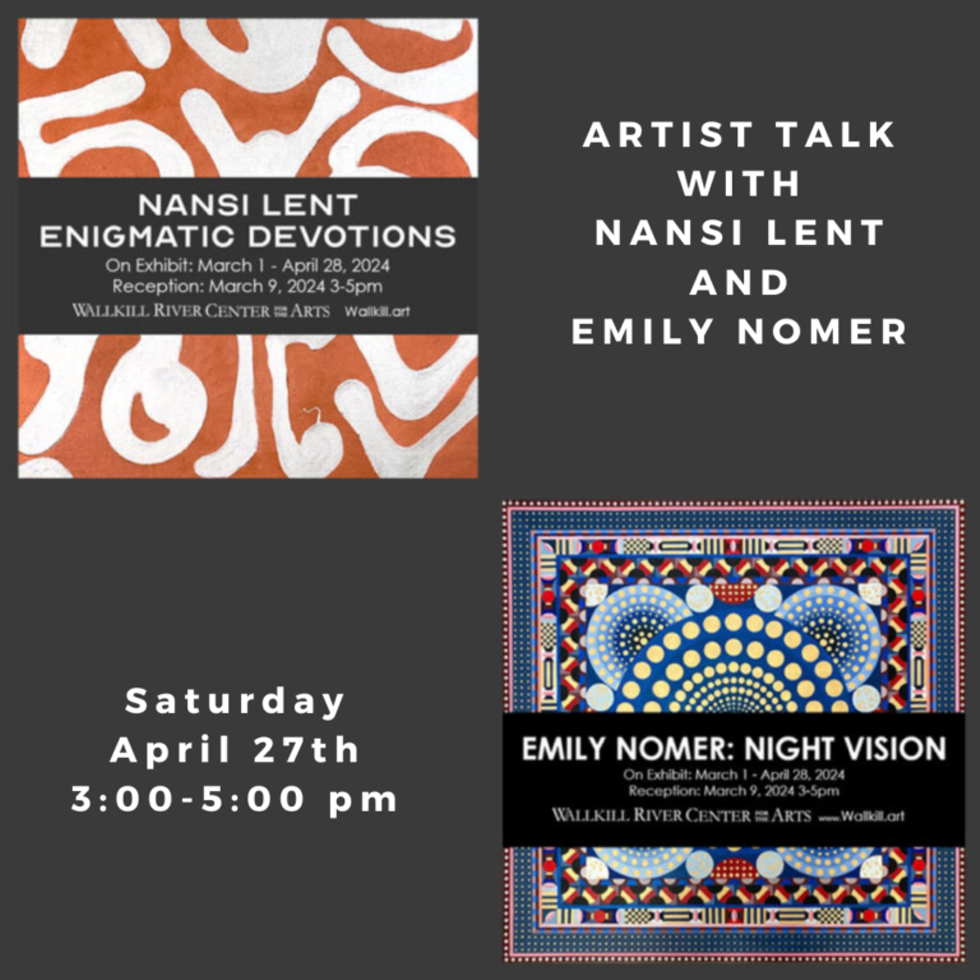 Artist Talk with Emily Nomer and Nansi Lent
