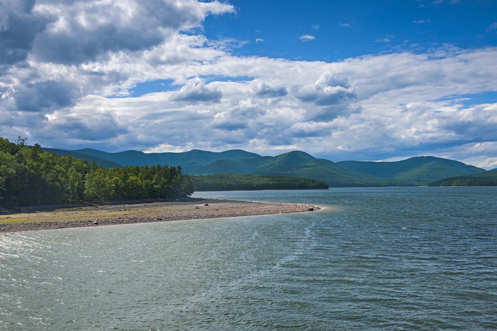 The Ashokan Reservoir with the Catskills in the distance.