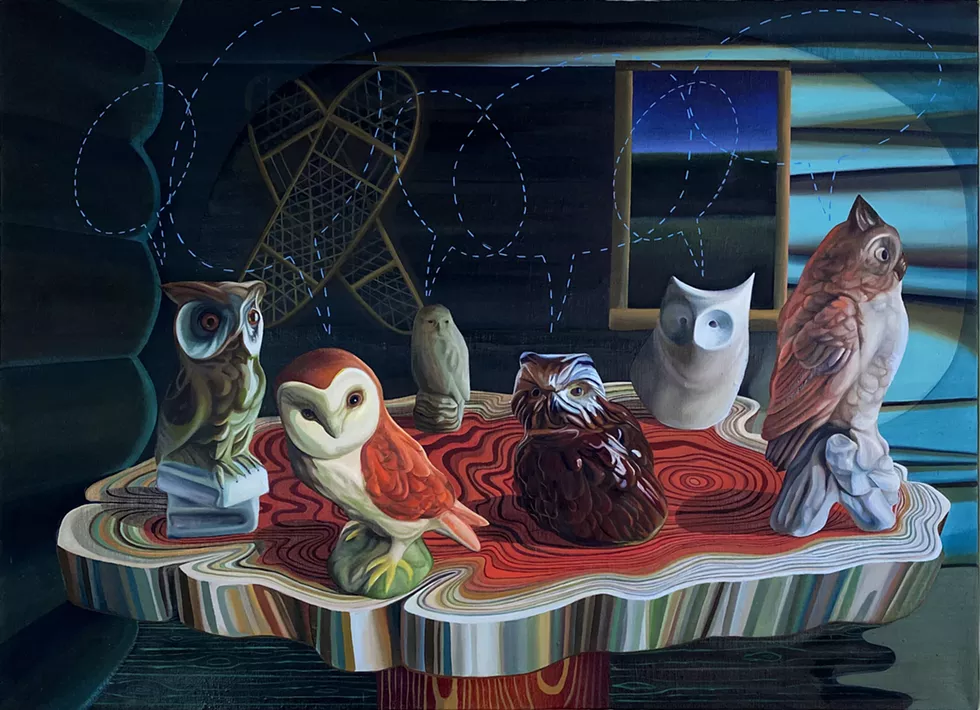 Audrey Francis, Shh, 2022, oil on canvas, 22 x 30 inches