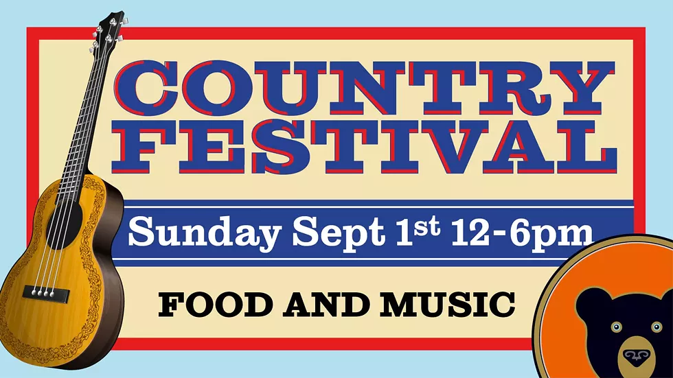 Bearsville Country Music Festival Sept 1st