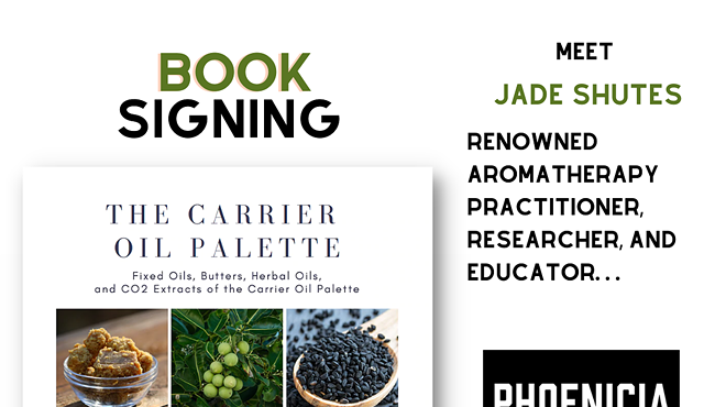 Image: Book signing by Aromatherapist Jade Shutes