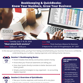 Image: Bookkeeping & QuickBooks: Know Your Numbers, Grow Your Business (2-Part Series)