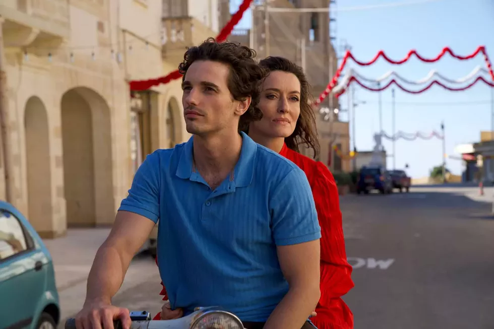 Natascha McElhone, right, with Steven Love in &ldquo;Carmen,&rdquo; a comedy drama about a woman whose quiet church life bursts with new purpose when she&rsquo;s mistaken for a priest.