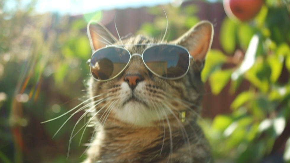 This cool cat is ready for his close-up.