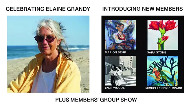 Image: "Celebrating Elaine Grandy" & "Introducing New Members"