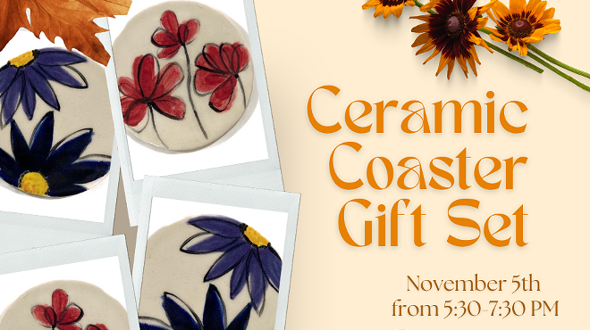 Image: Ceramic Coaster Gift Set with Shana Circe