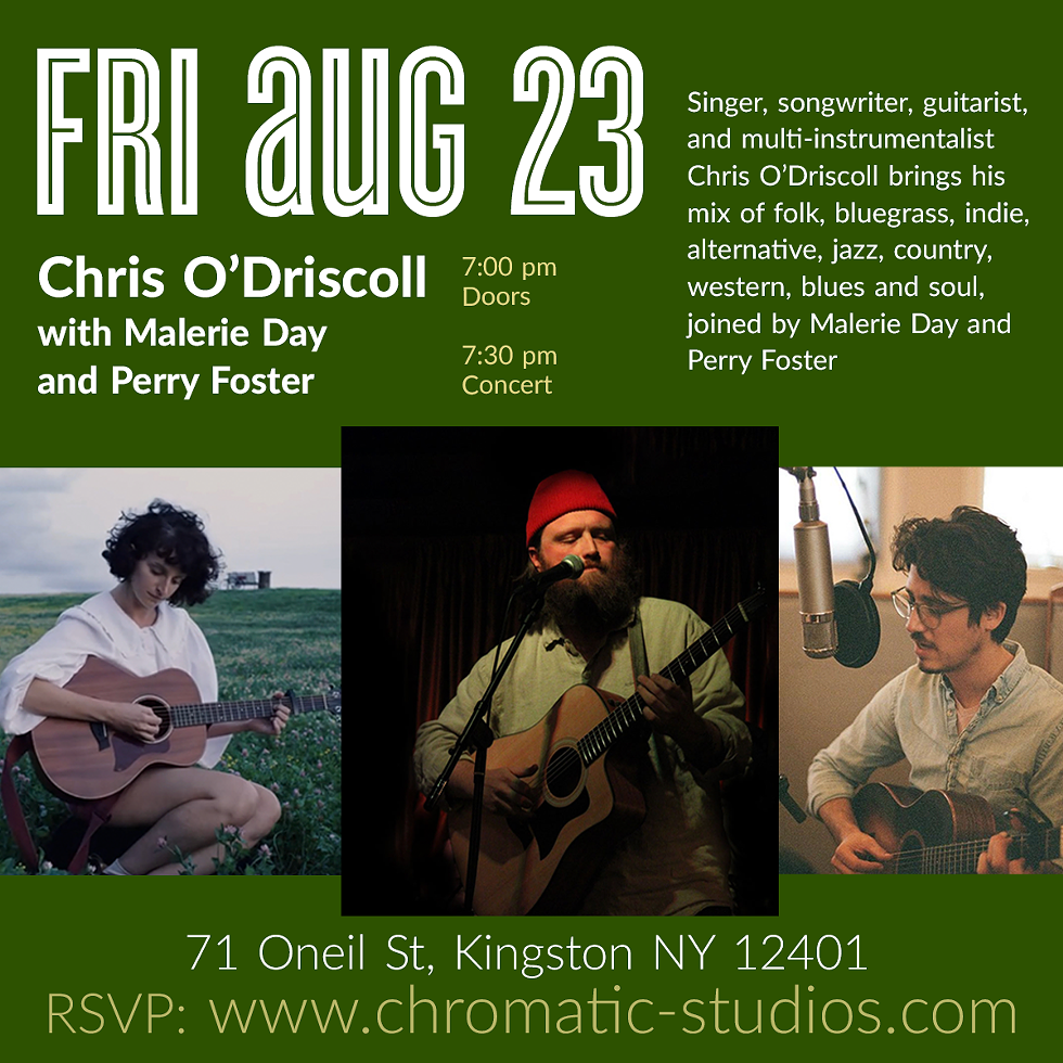 Chris O'Driscoll at Chromatic Studios with Malerie Day and Perry Foster