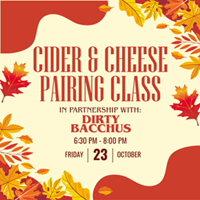 Image: Cider & Cheese Pairing with Dirty Bacchus