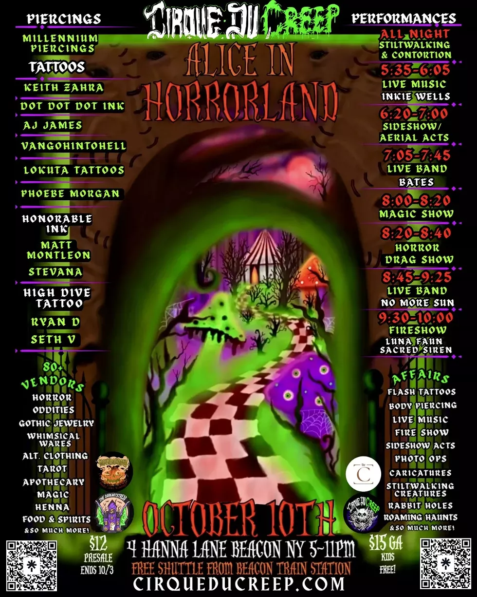 For more information visit Cirqueducreep.com