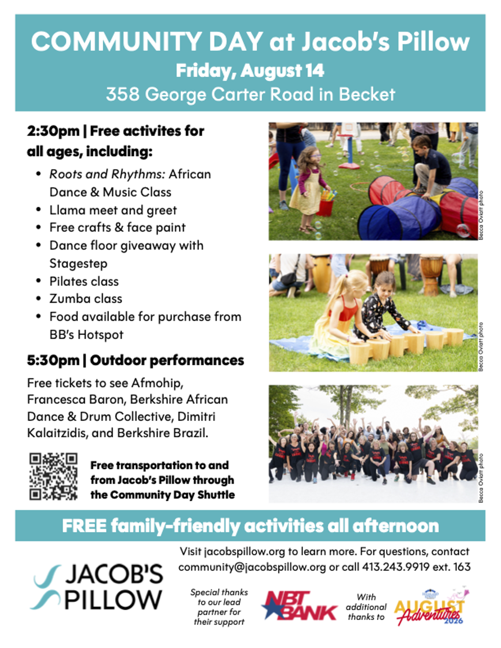 Community Day at Jacob's Pillow!