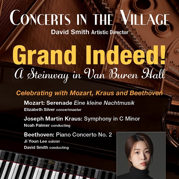CONCERTS IN THE VILLAGE CELEBRATES MAJOR GIFT WITH MOZART, KRAUS AND BEETHOVEN ON FEBRUARY 12TH