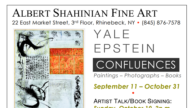 Image: Confluences: Paintings - Photographs - Artist Books. Solo exhibition by Yale Epstein.
