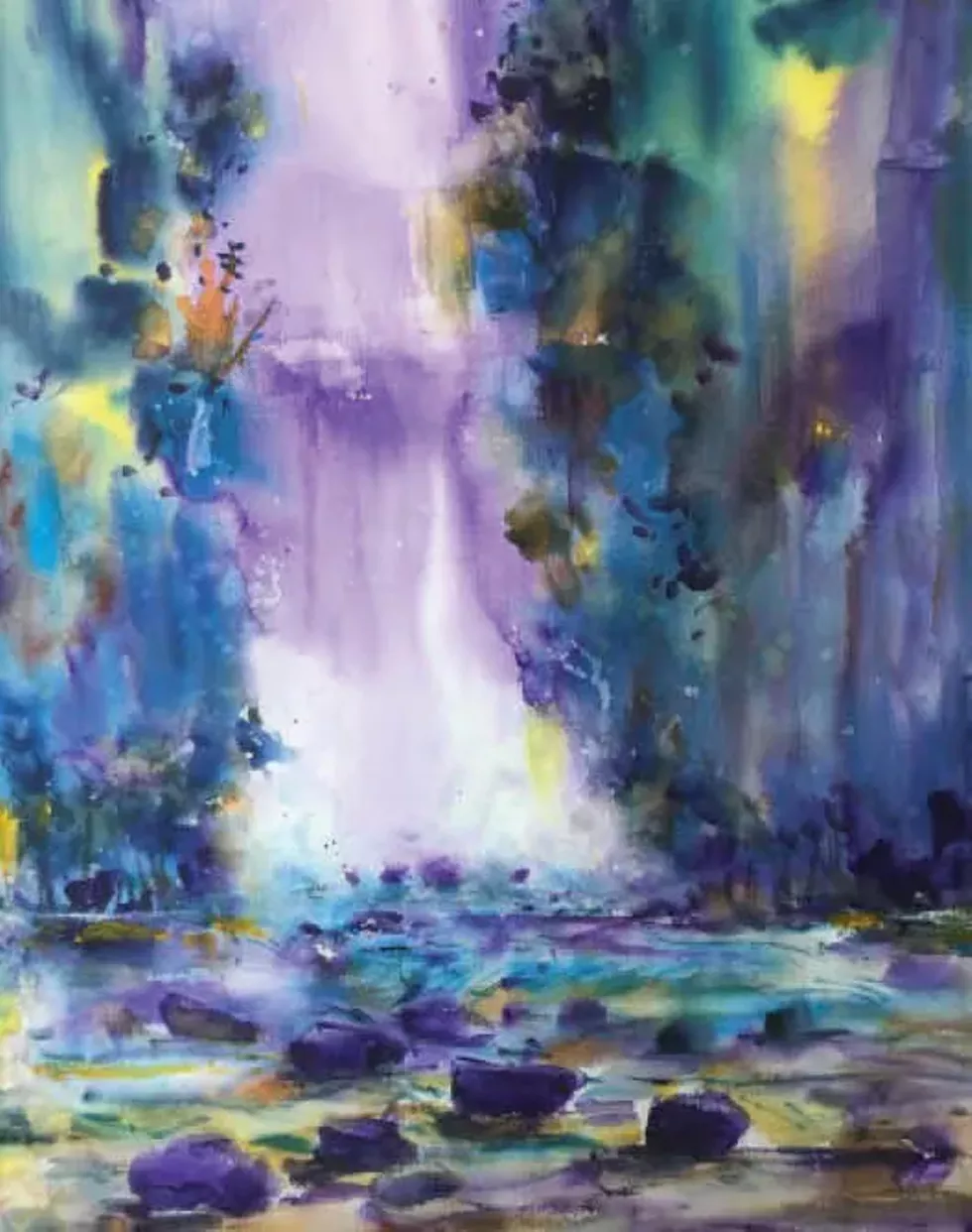 Painting by instructor Tenn Lu