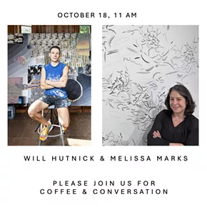 Image: Conversation and coffee with Will Hutnick and Melissa Marks