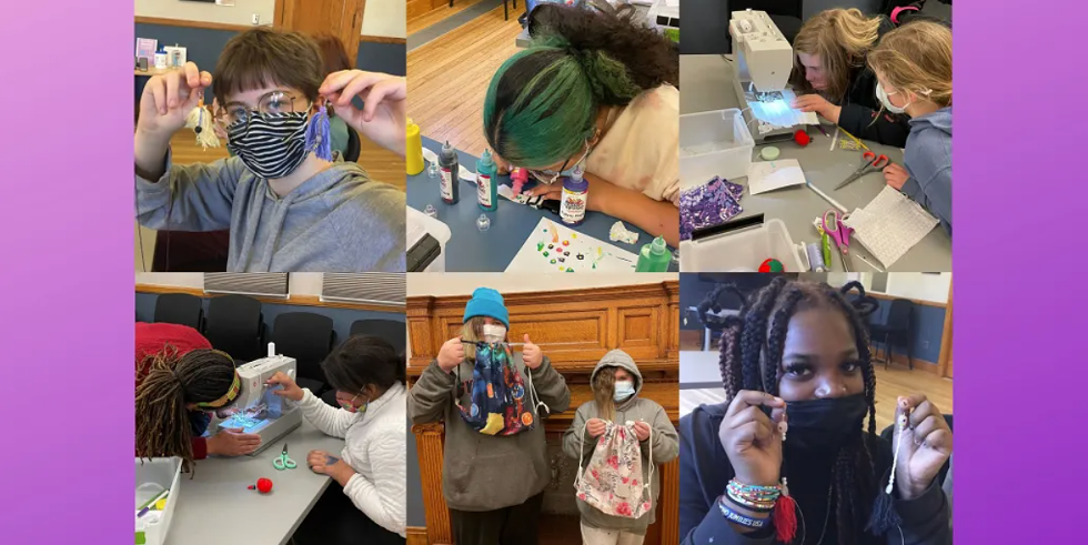 Participants in pervious Crafting for Money workshops, and the things they made