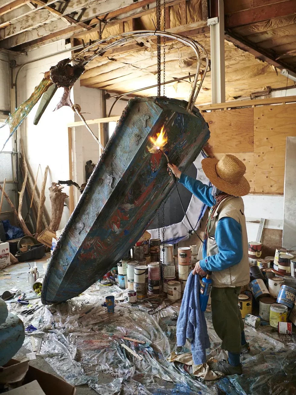 Giordano in the studio, Newburgh NY